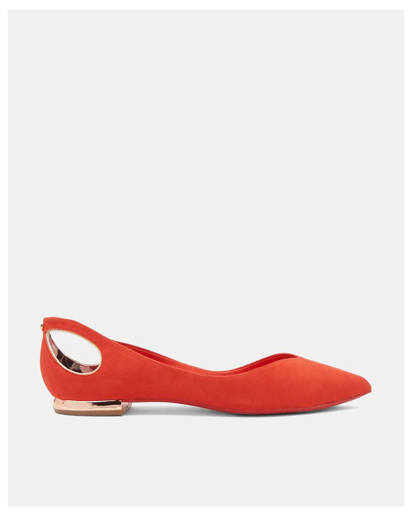 Ted Baker Cut-out pointed flats Bright Orange