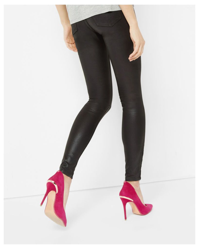 Ted Baker Wax finish skinny jeans Black