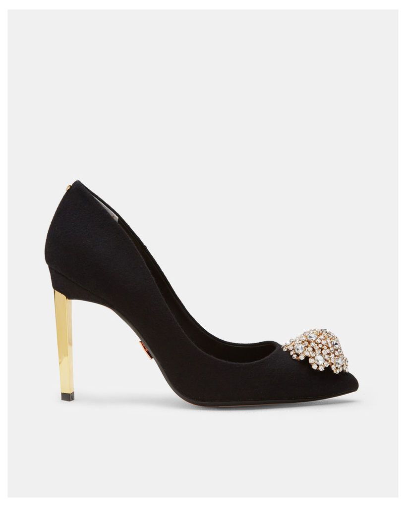 Ted Baker Brooch detail wool courts Black