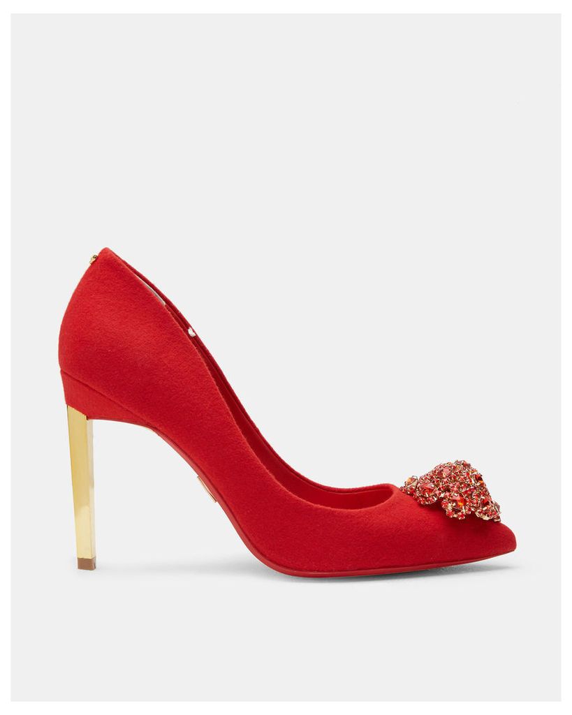 Ted Baker Brooch detail wool courts Red
