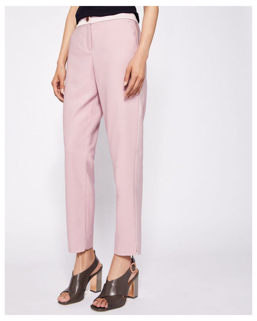 Ted Baker Contrast panel tapered trousers Dusky Pink