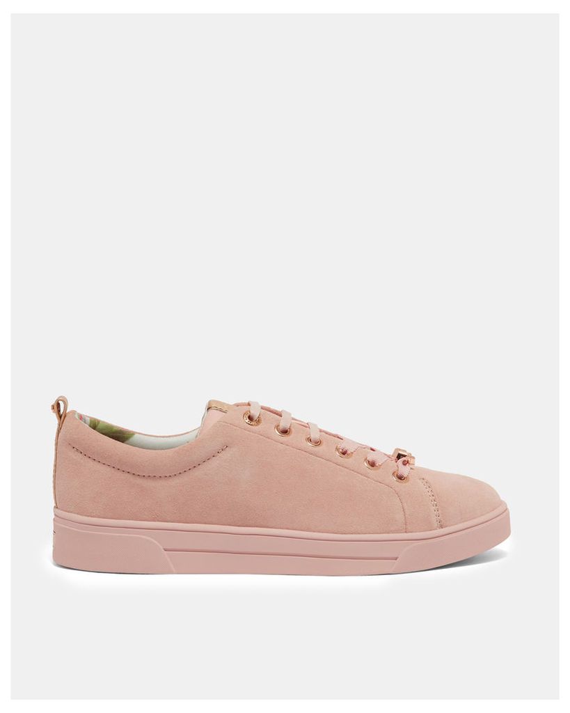 Ted Baker Lace up suede tennis  trainers Pink