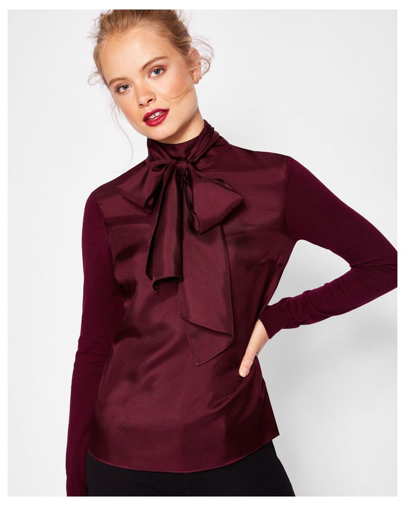 Ted Baker Cashmere and silk-blend jumper Maroon