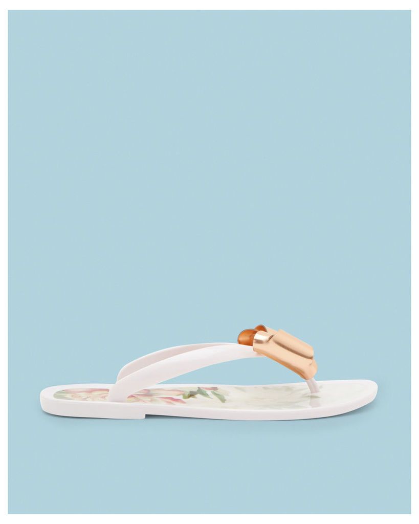 Ted Baker Bow detail flip flops Baby Pink