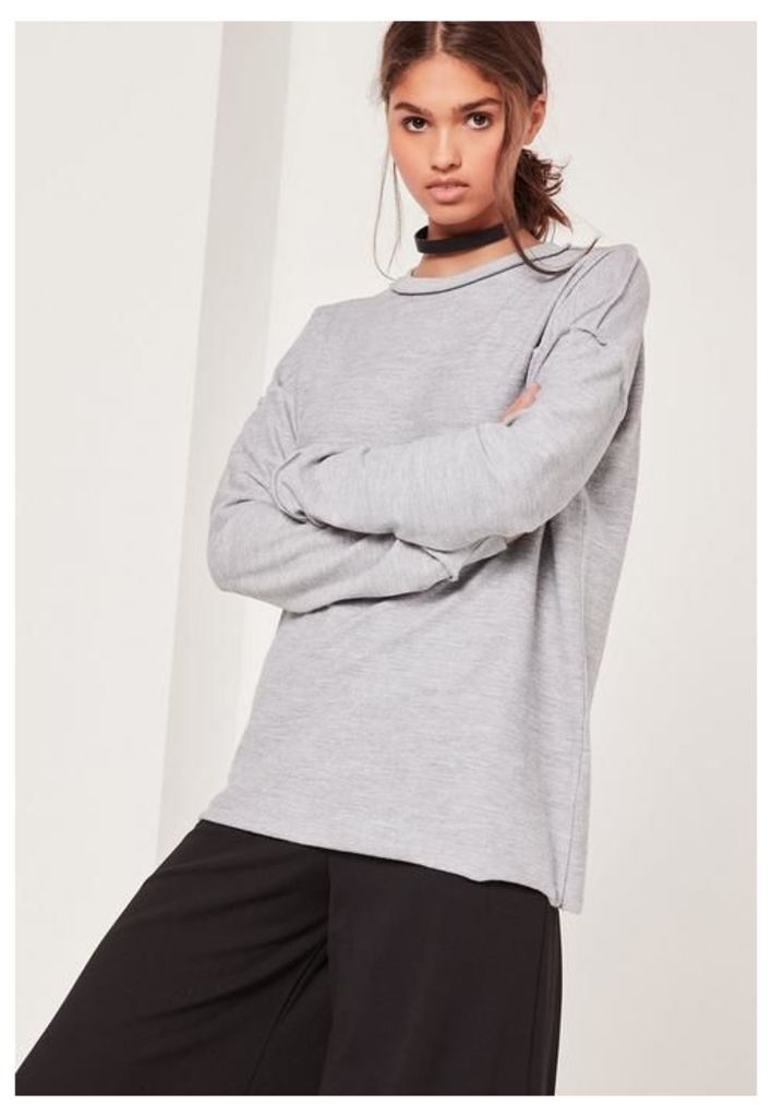 Seam Detail Sweatshirt Grey, Grey