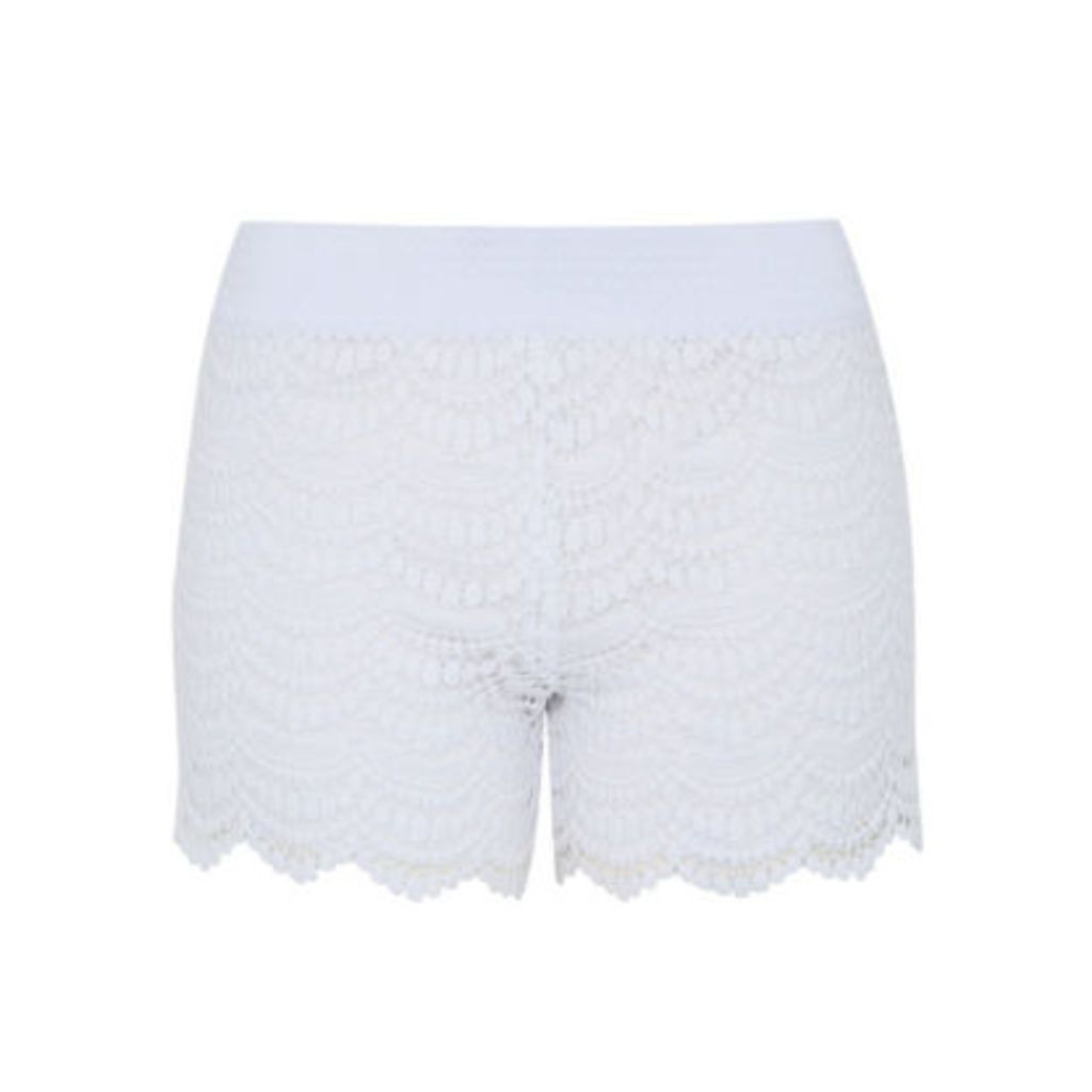 George Crochet Shorts - White