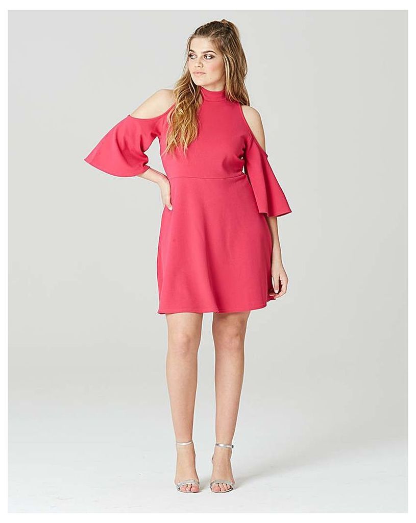 Simply Be High Neck Cold Shoulder Dress