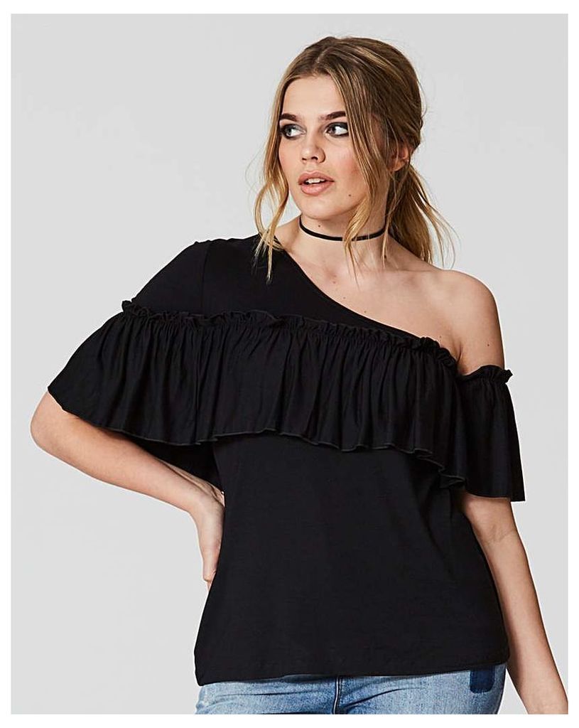 Simply Be Ruffle One Shoulder Top