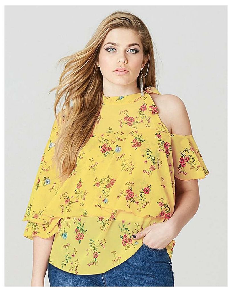 Simply Be One Shoulder Ruffle Blouse