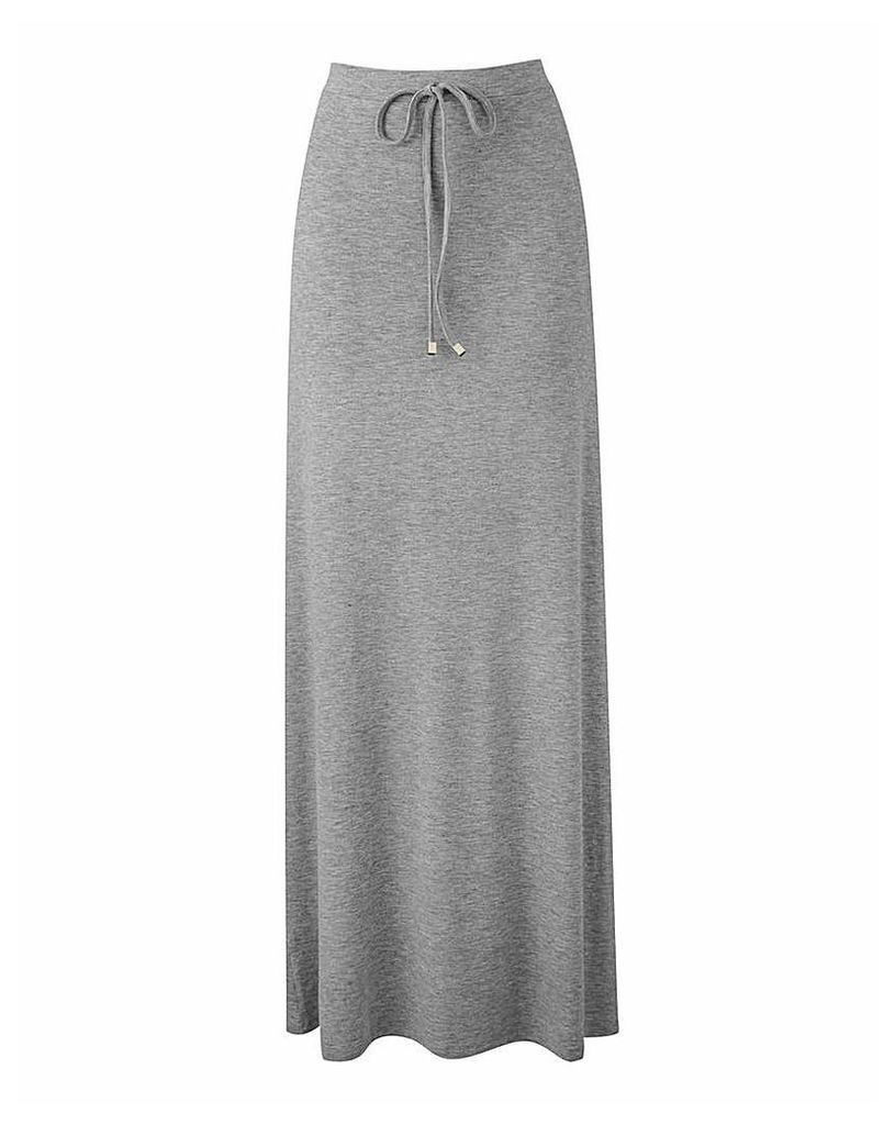 Grey Marl Jersey Maxi Skirt