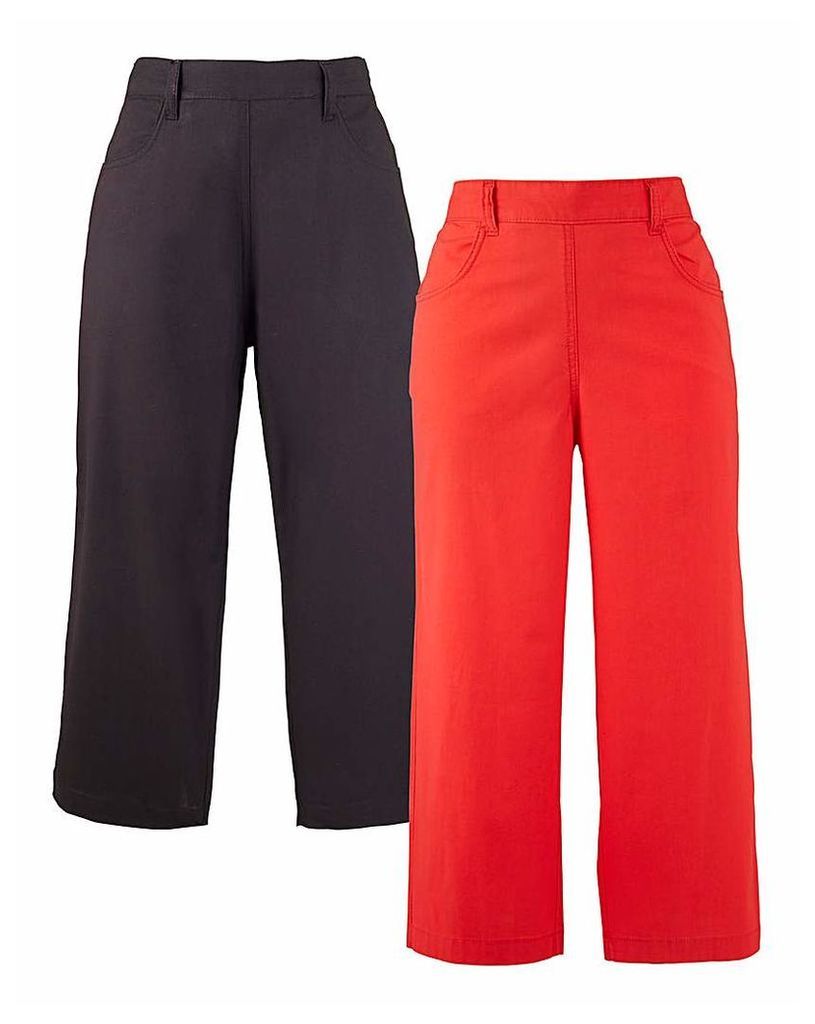 Pack Of 2 Crop Trousers