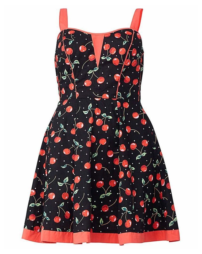 Izabel London Curve Cherry Print Dress