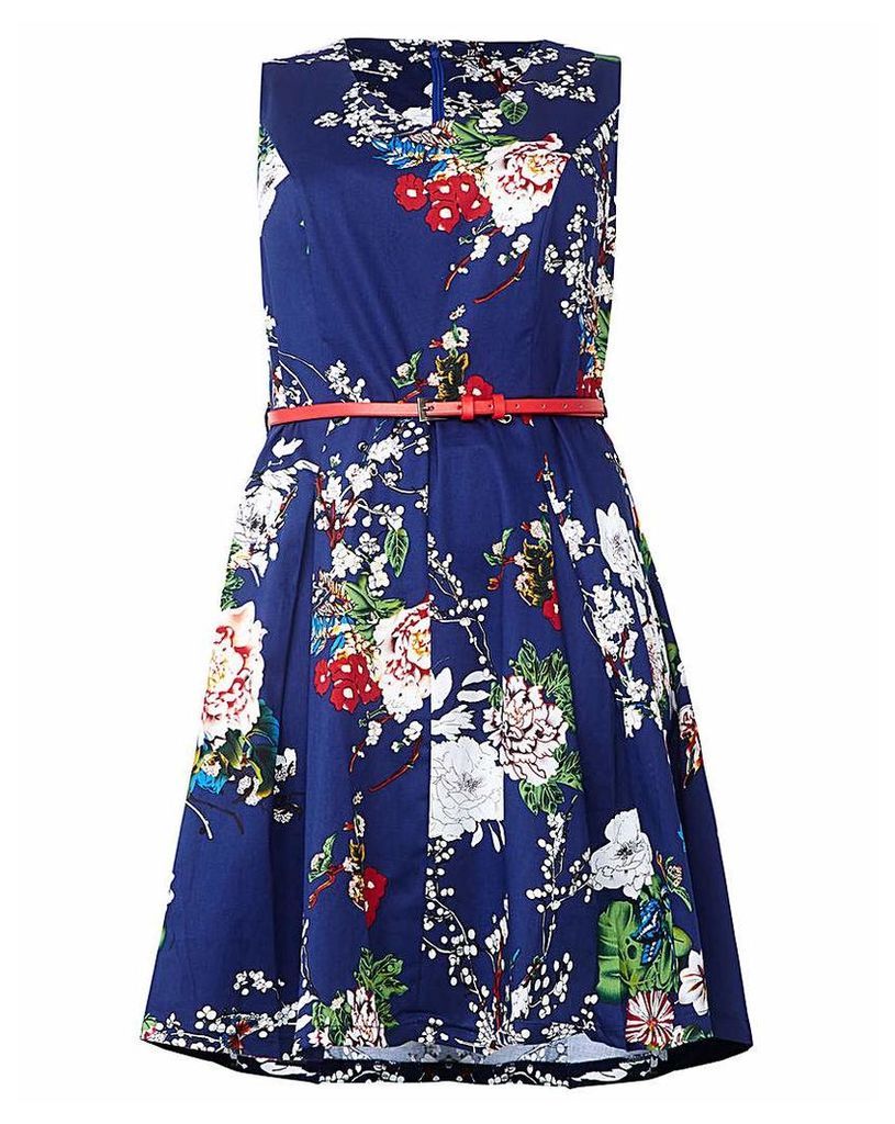 Izabel London Curve Blossom Print Dress