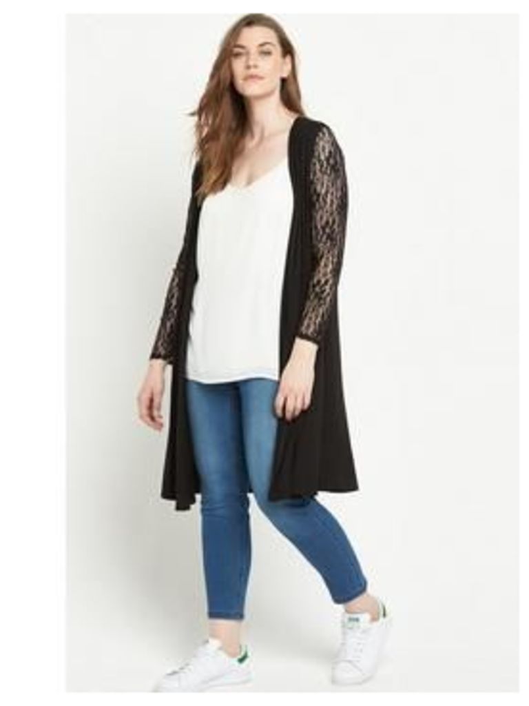 So Fabulous Lace Sleeve Jersey Duster
