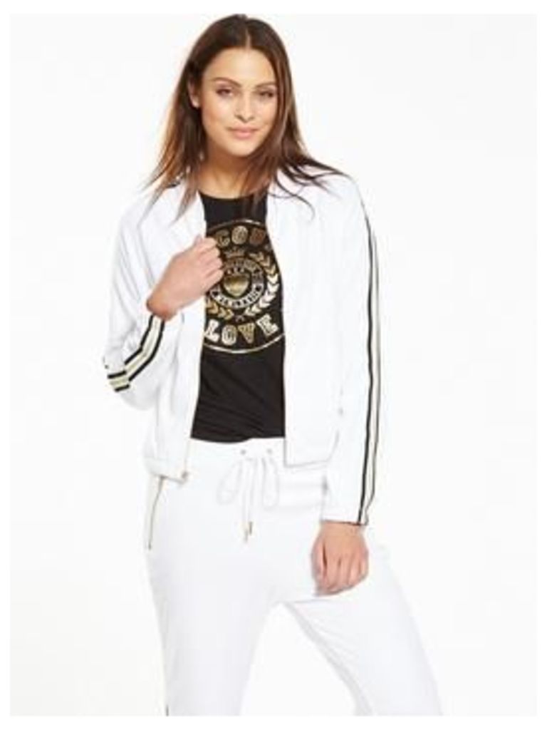 Juicy Couture Juicy Couture Microterry Jacket With Racer Stripe