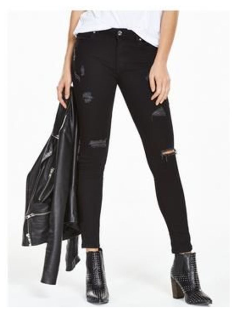 Myleene Klass Distressed Skinny Jeans - Black