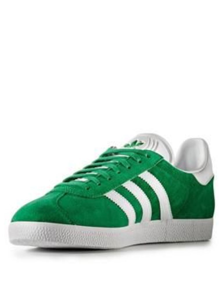 adidas Originals Gazelle, Green/White, Size 12, Women