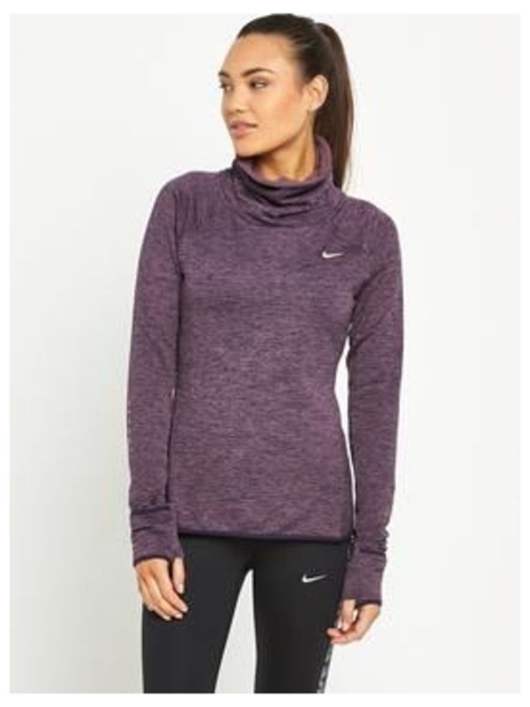 Nike Therma Sphere Element Running Top, Purple, Size M, Women