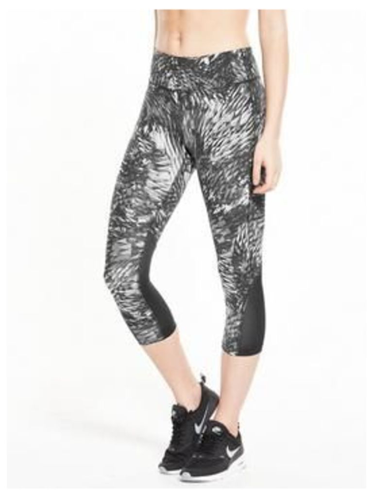 Nike Power Epic Lux Capri Tights - Dark Grey , Dark Grey, Size Xs, Women