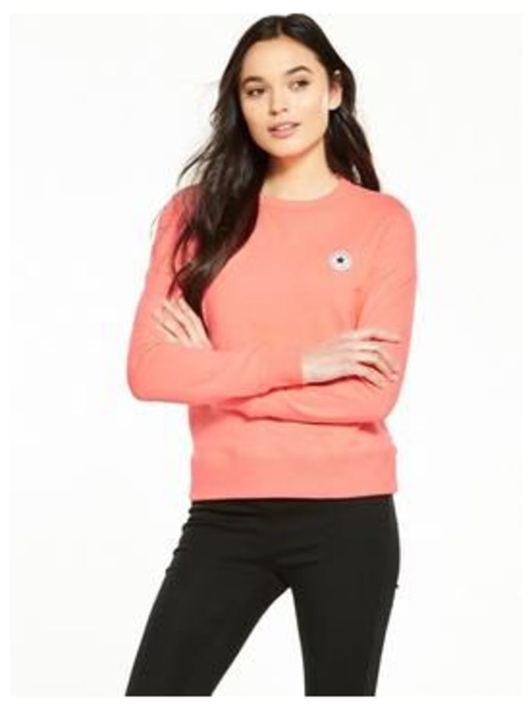 Converse Core Crew Sweatshirt - Orange , Orange, Size L, Women