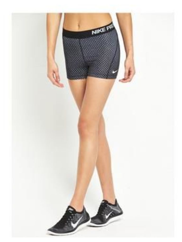 Nike Pro Cool Short 3 inch MiniSwarm, Black, Size S, Women