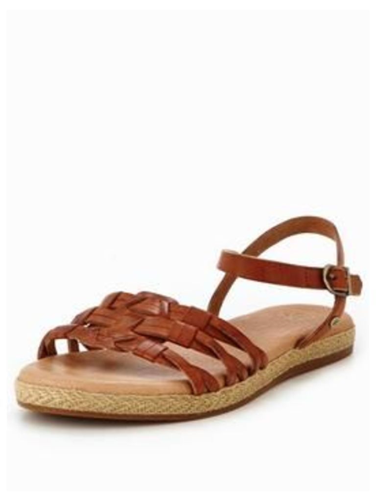 UGG larisa hurrache sandal, Brown, Size 3, Women