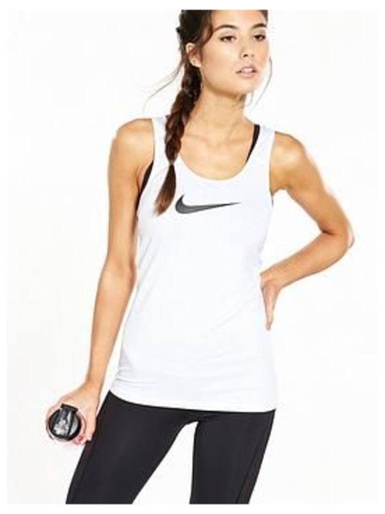 Nike Training Pro Tank - White , White, Size M, Women