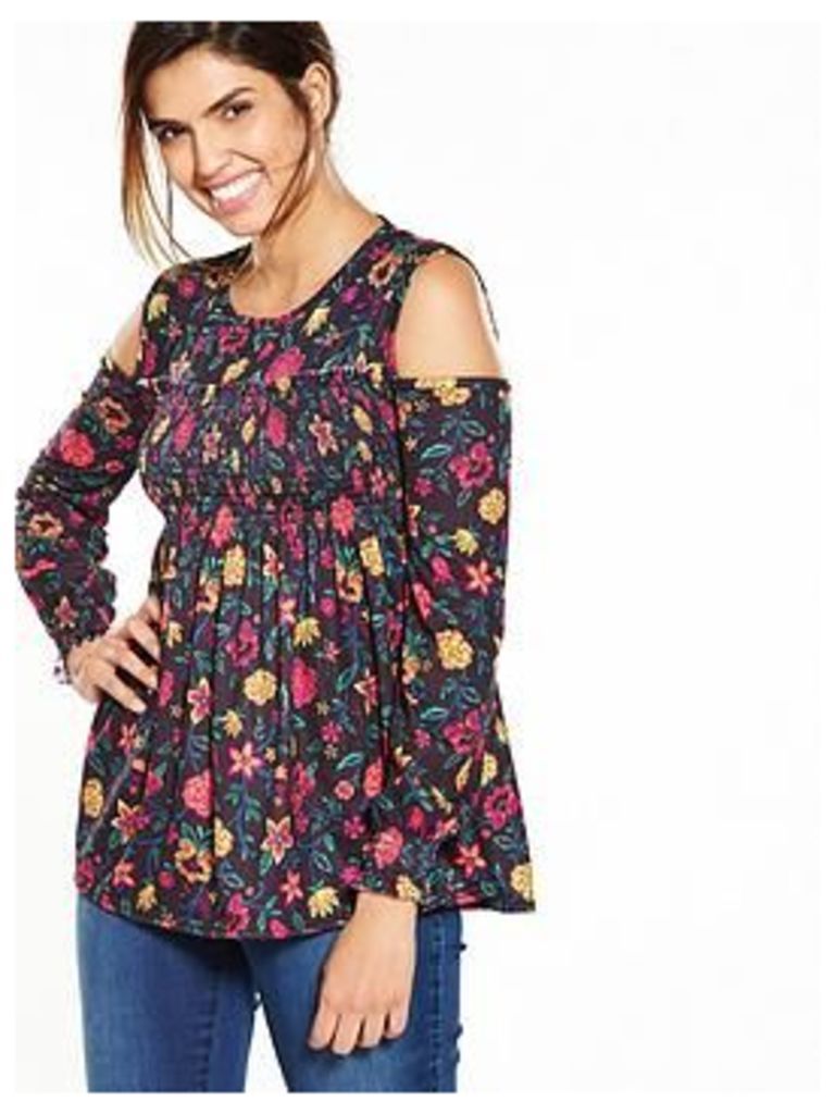 V By Very Cold Shoulder Sheered Top