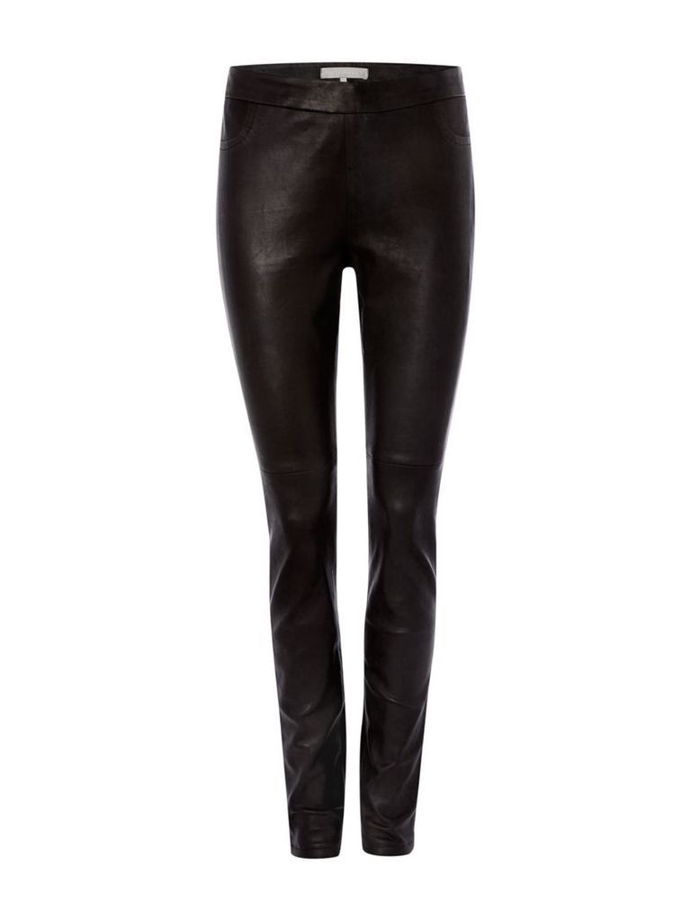 Gray & Willow Klara leather stretch leggings, Black