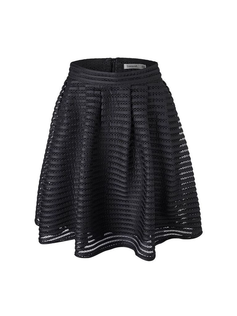 Lavand Bonded Mesh Skirt, Black