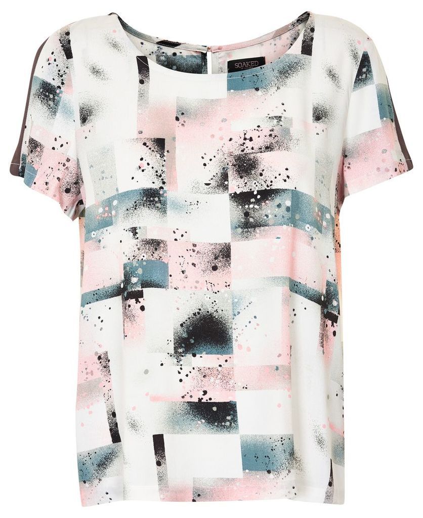 Soaked in Luxury Spray Paint Top, Multi-Coloured