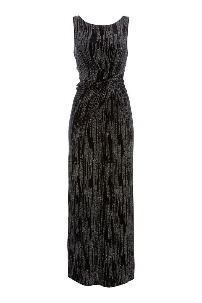 Roman Originals Maxi Shimmer Dress, Black