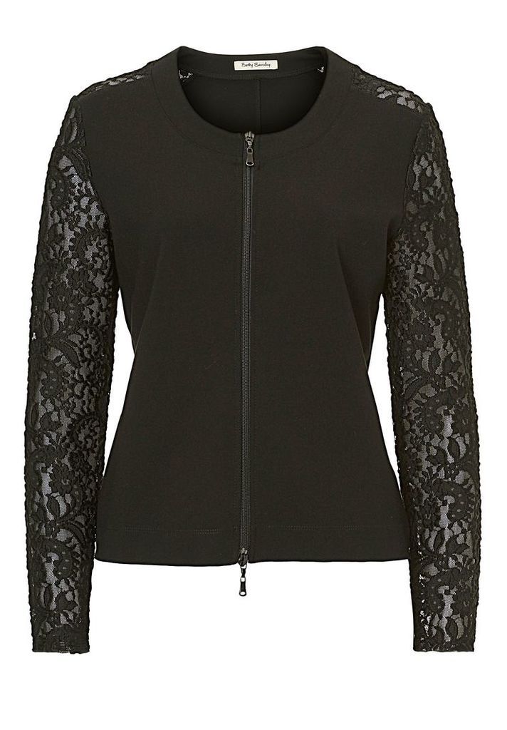 Betty Barclay Jacket with lace sleeves, Black