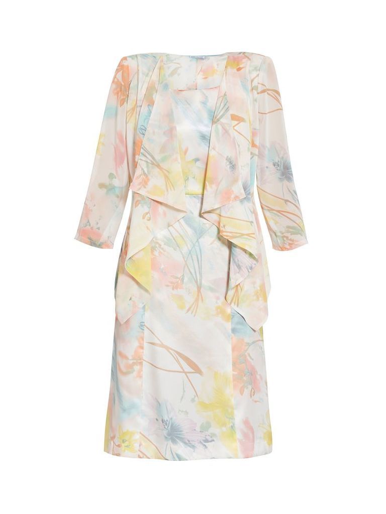 Gina Bacconi Floral print dress and jacket, Multi-Coloured