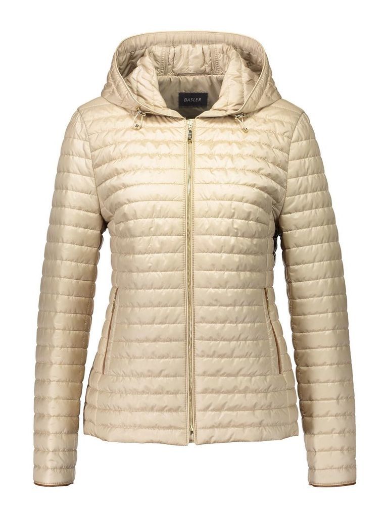 Basler Hooded Quilted Jacket, White