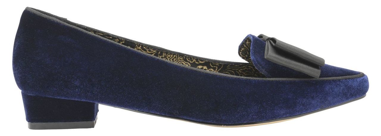 Ravel V&A Liceu Slip on Bow Detail Loafers, Blue