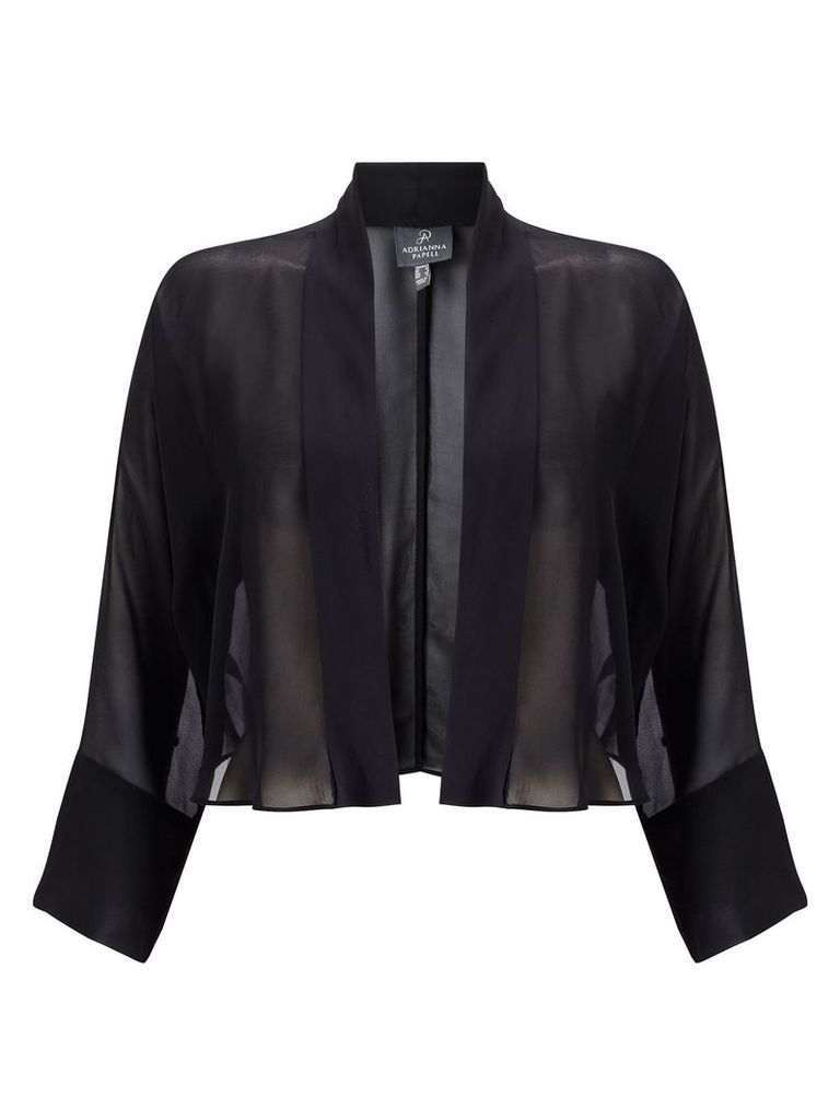 Adrianna Papell Form Fitting Evening Dress & Jacket Set, Black