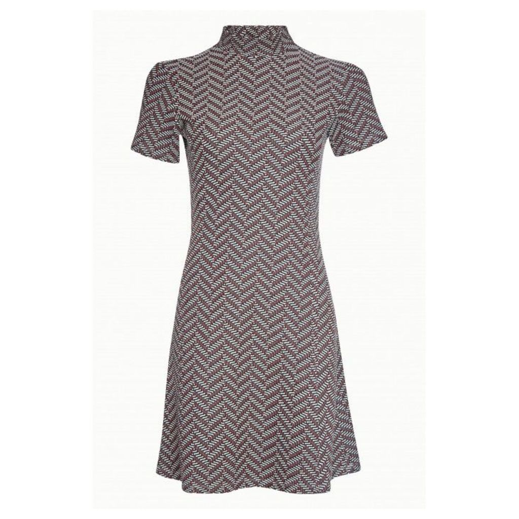 A-LINE JACQUARD SKATER DRESS