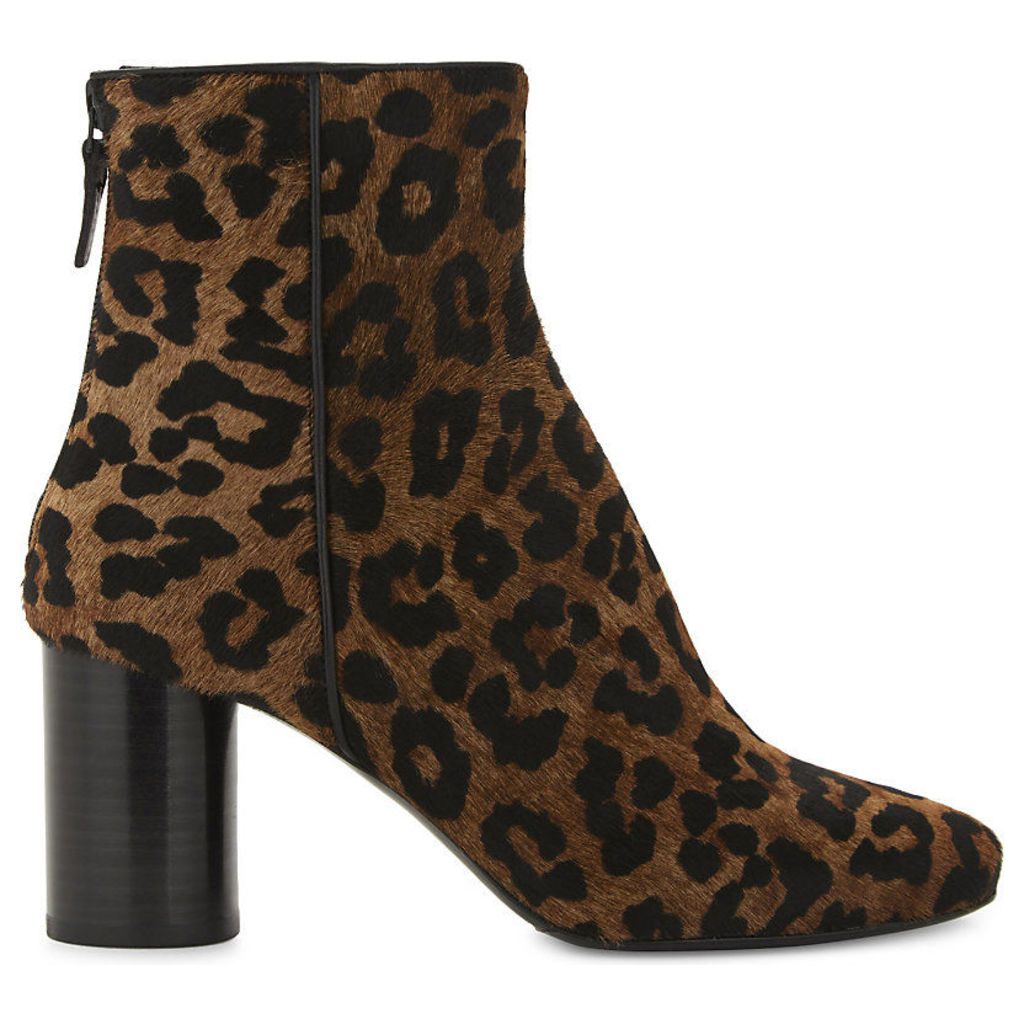 Sandro Sacha haircalf ankle boots, Women's, Size: EUR 39 / 6 UK WOMEN, Leopard