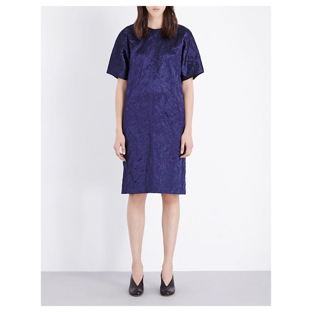 Jil Sander Centrum cotton-blend dress, Women's, Size: 10, Navy