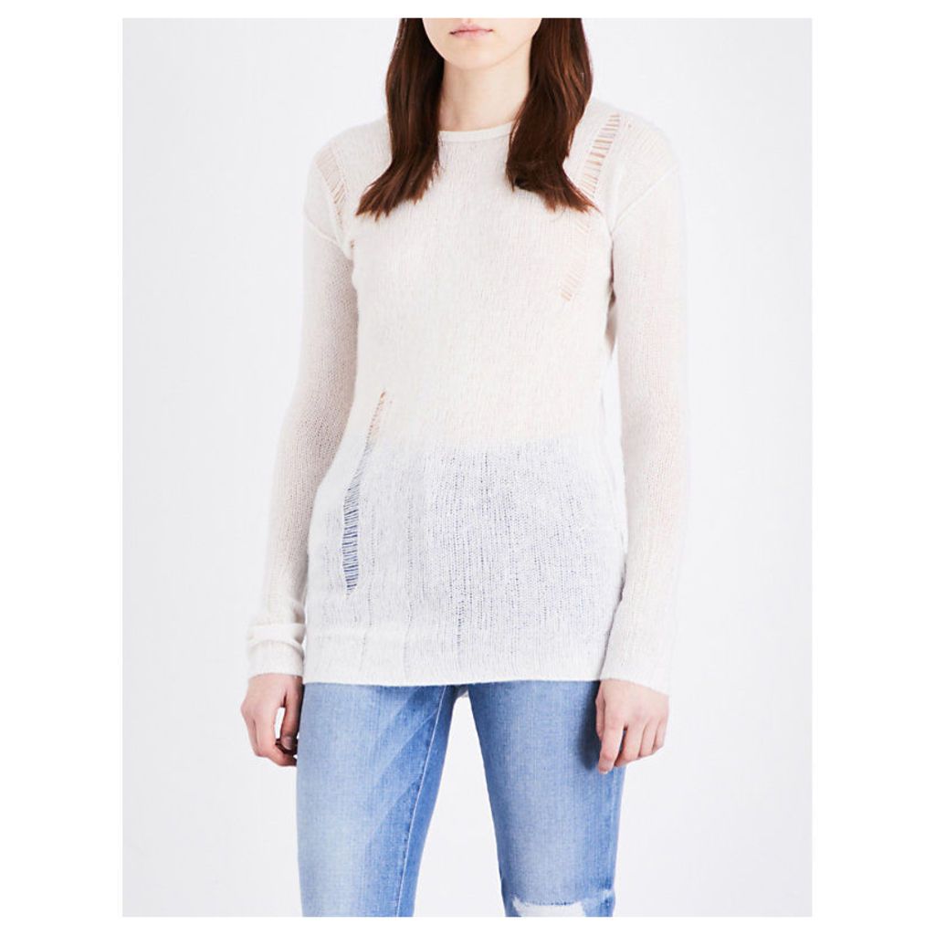 NSF Kravitz wool and cashmere-blend jumper, Women's, Size: XS, Linen