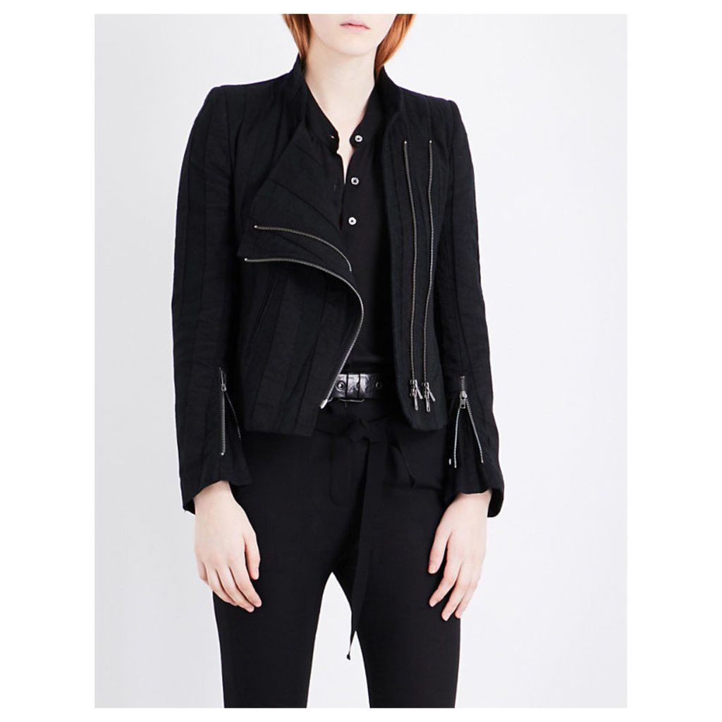 Ann Demeulemeester Farraday cotton and linen-blend jacket, Women's, Size: 8, Black
