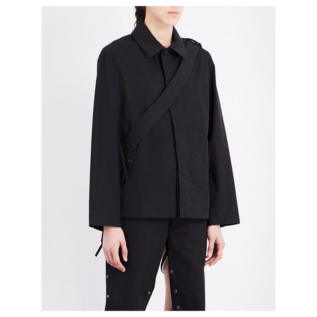 Craig Green Strap-detail cotton-blend jacket, Women's, Size: L, Black