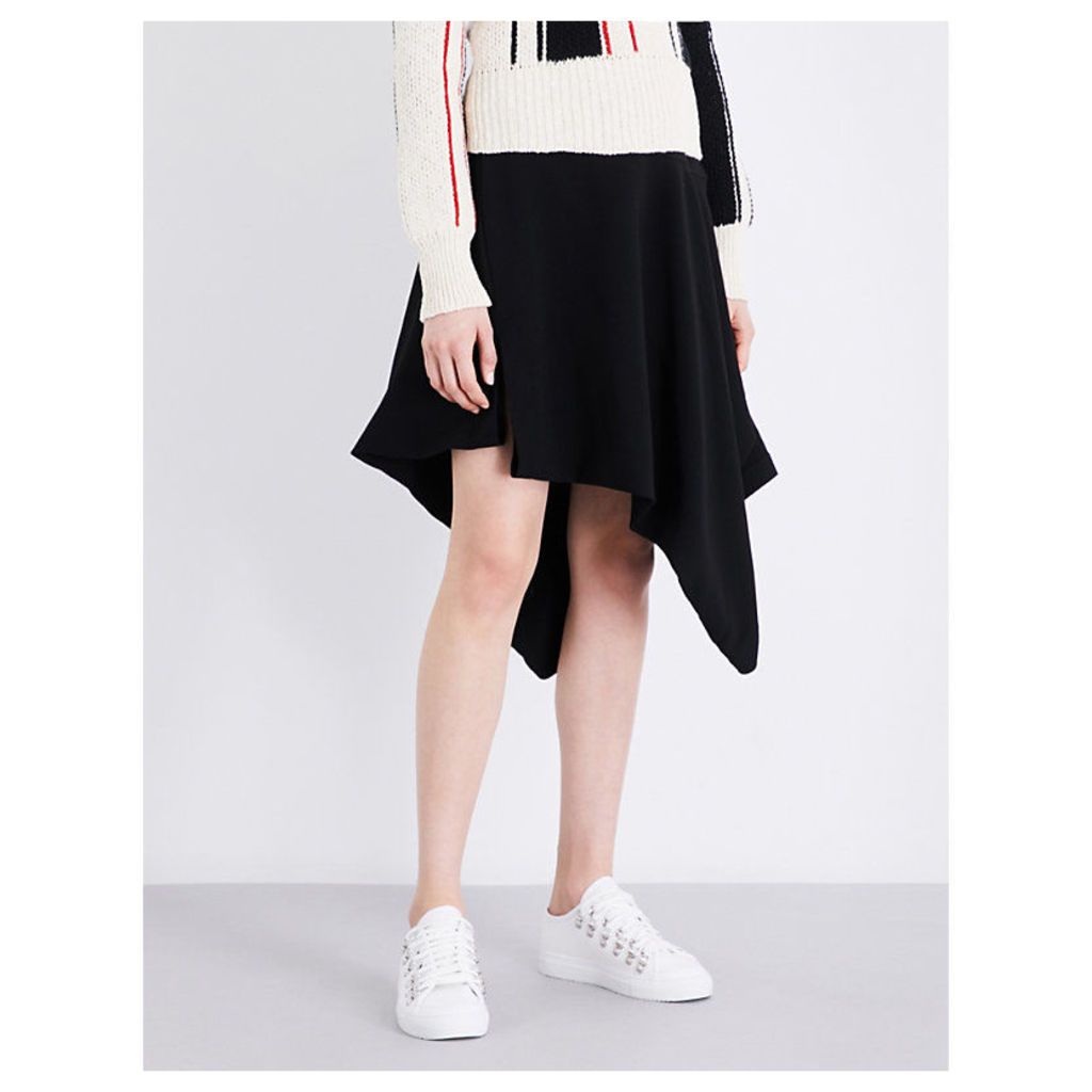 Jw Anderson Asymmetric high-rise crepe skirt, Women's, Size: 10, Black