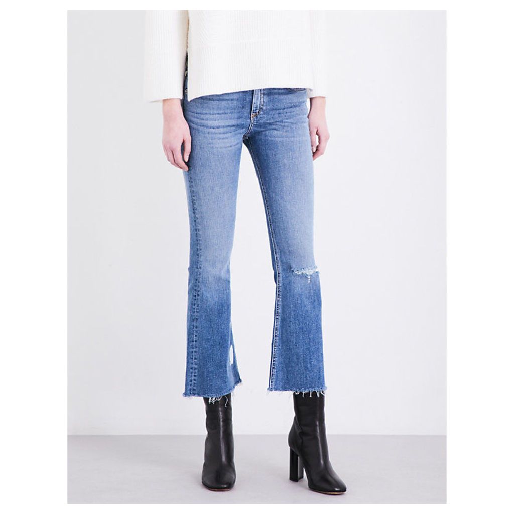 Rag & Bone Frayed-hem cropped mid-rise jeans, Women's, Size: 29, Maybrook