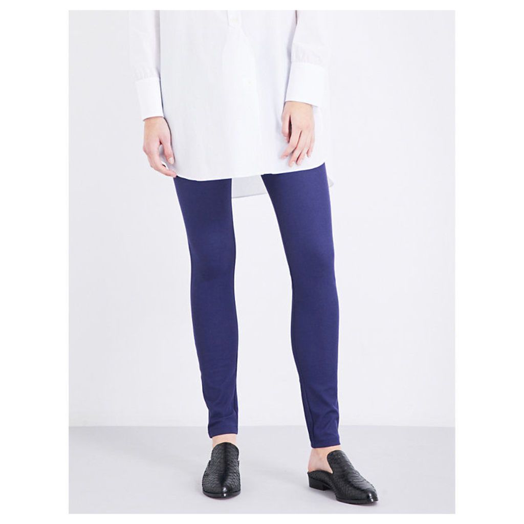 Joseph High-rise slim-fit stretch-gabardine leggings, Women's, Size: 6, 381marine