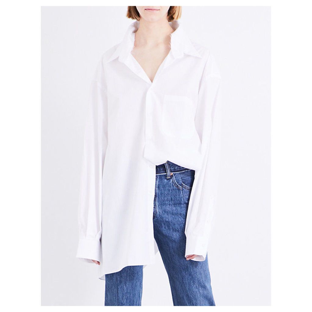 Vetements Brioni oversized cotton-poplin shirt, Women's, Size: XS, White