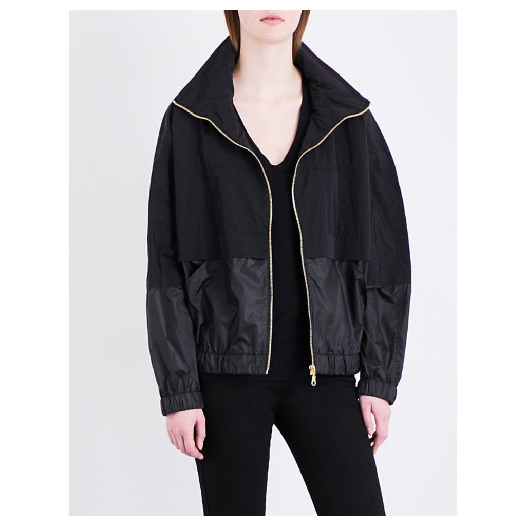 Kenzo Logo-print shell windbreaker jacket, Women's, Size: XS, Black