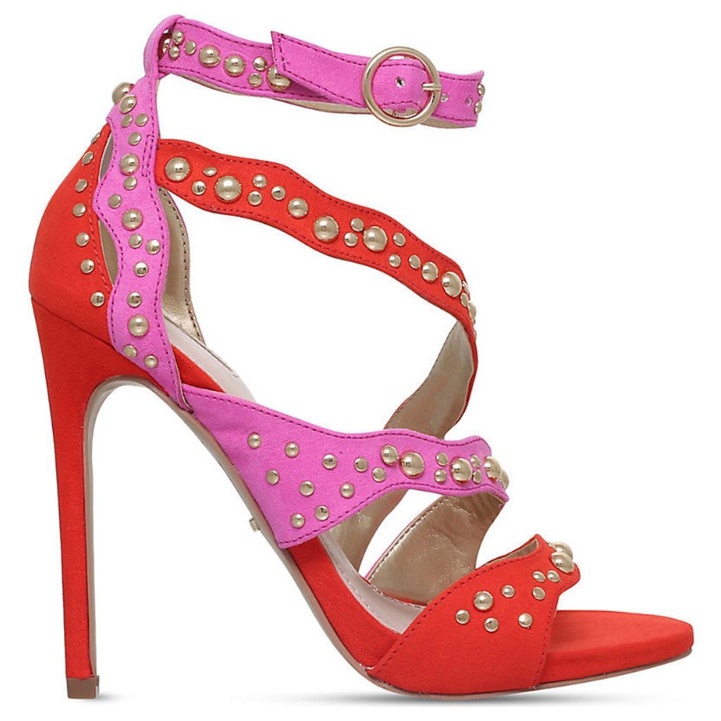 Carvela Gladly faux-suede embellished sandals, Women's, Size: EUR 40 / 7 UK WOMEN, Red comb