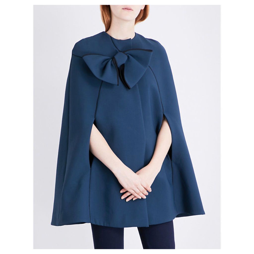 Roksanda Tilda bow-detail cady cape, Women's, Size: 16, Peakcoat